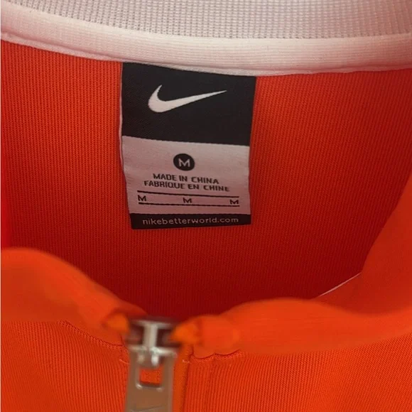 NIKE Bright Orange Jacket with White Trim - Picture 2 of 5